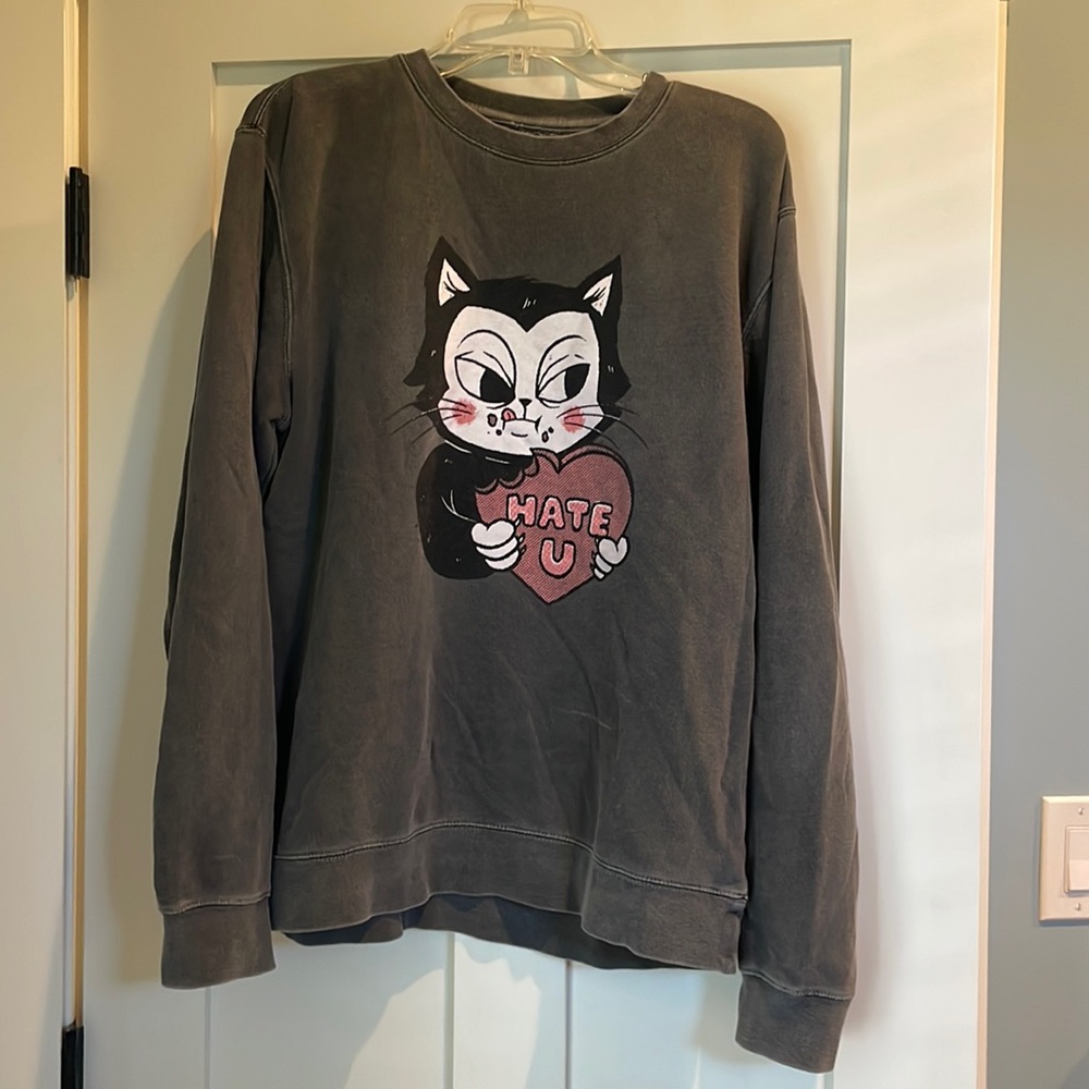 Just Peachy “Hate U” crew neck size M